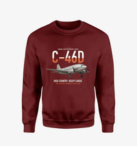 Thumbnail for C-46D Commando design on wine red sweatshirt