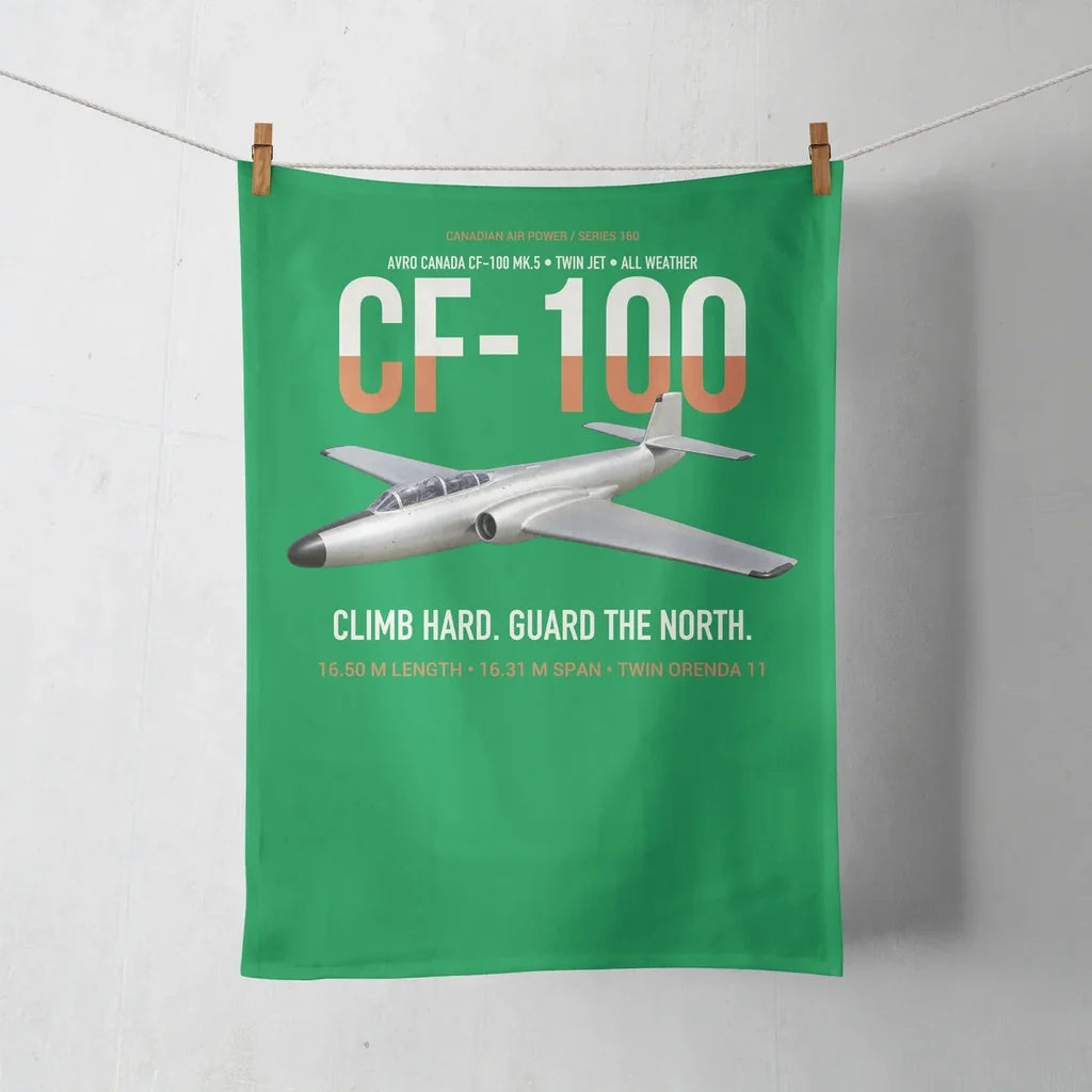 Avro Canada CF-100 Mk5 Canuck Northern All Weather Interceptor design on green towel
