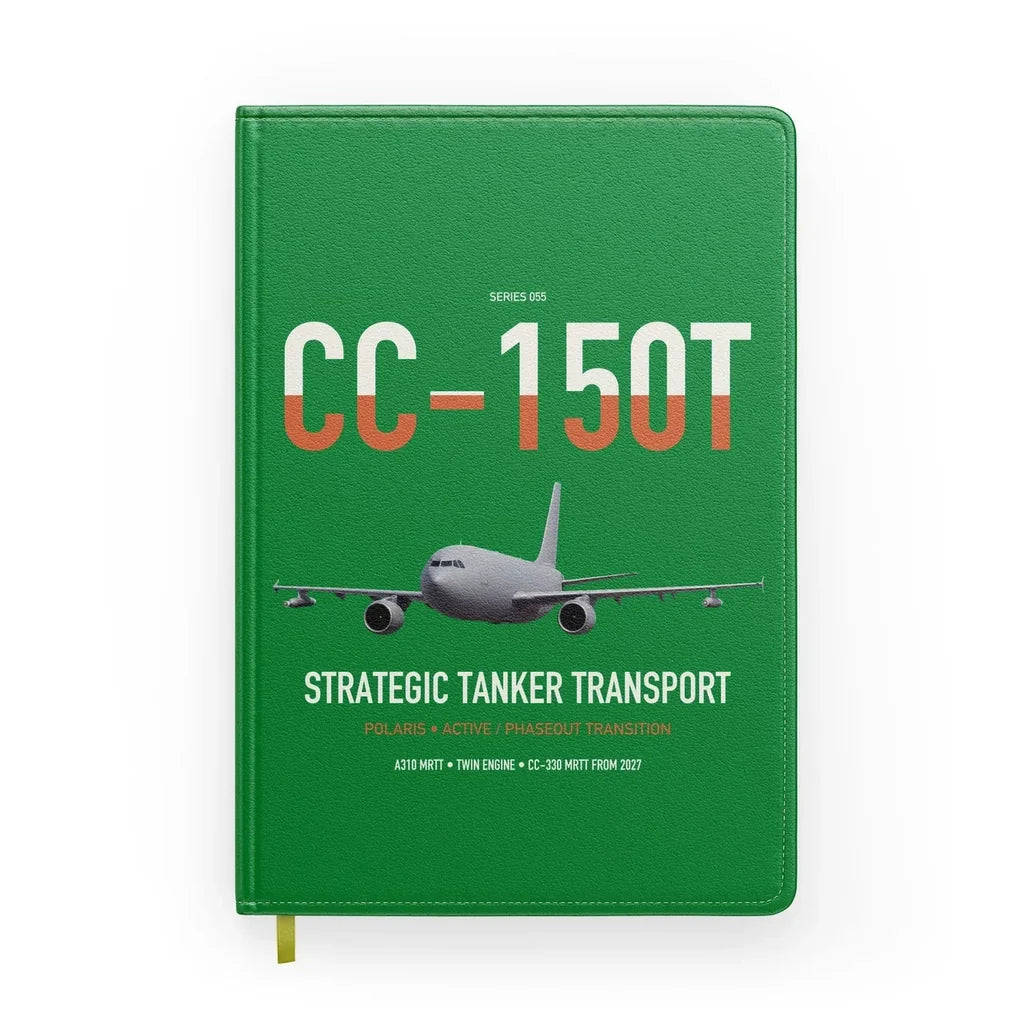 Airbus CC-150T Polaris design on green notebook