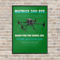Thumbnail for DJI Matrice 300 RTK vertical canvas print - framed - green background