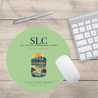 Thumbnail for Salt Lake City International Airport (SLC) design on light green round mouse pad