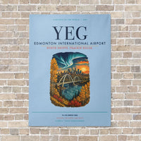 Thumbnail for Edmonton International Airport YEG vertical canvas print - no frame - light blue background