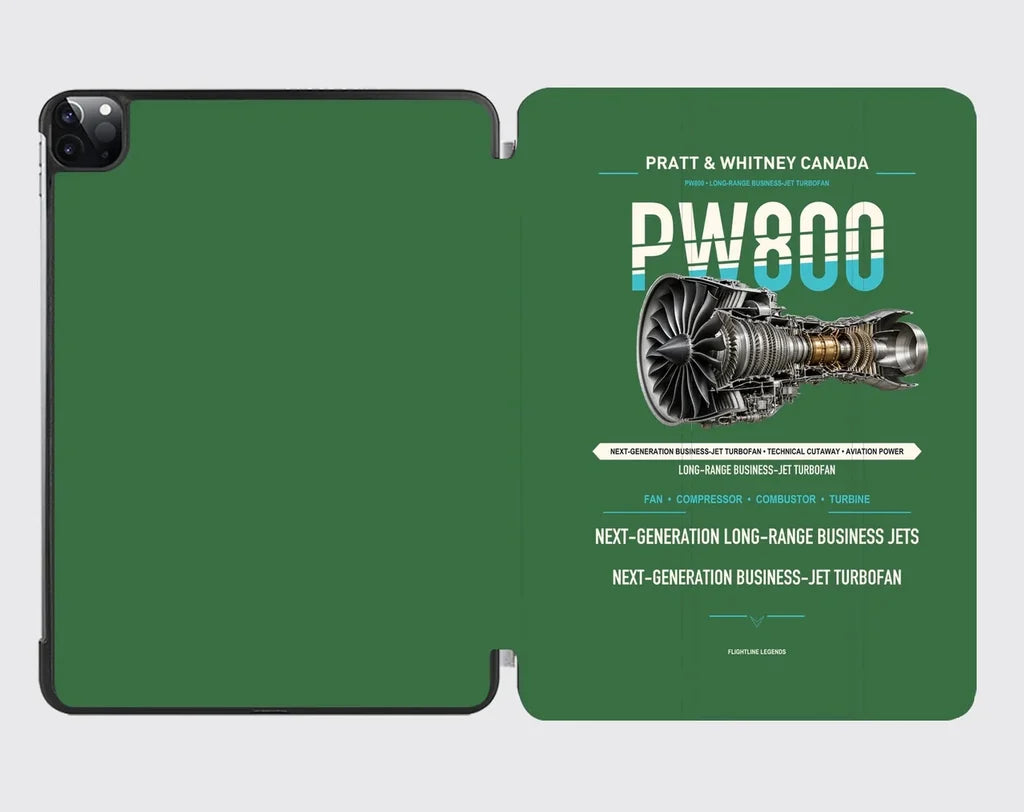 PW800 design on green ipad tablet case