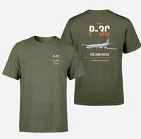 Thumbnail for P-3C Orion design on green army double-side t-shirt, double-side print
