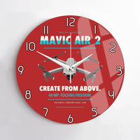 Thumbnail for DJI Mavic Air 2 design on red no frame wall clock