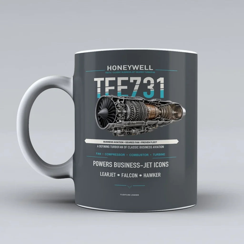 Mug design on gray tfe731