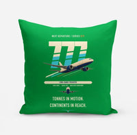 Thumbnail for Boeing 777F design on green pillow