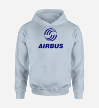Thumbnail for AIRBUS logo printed on light blue hoodie