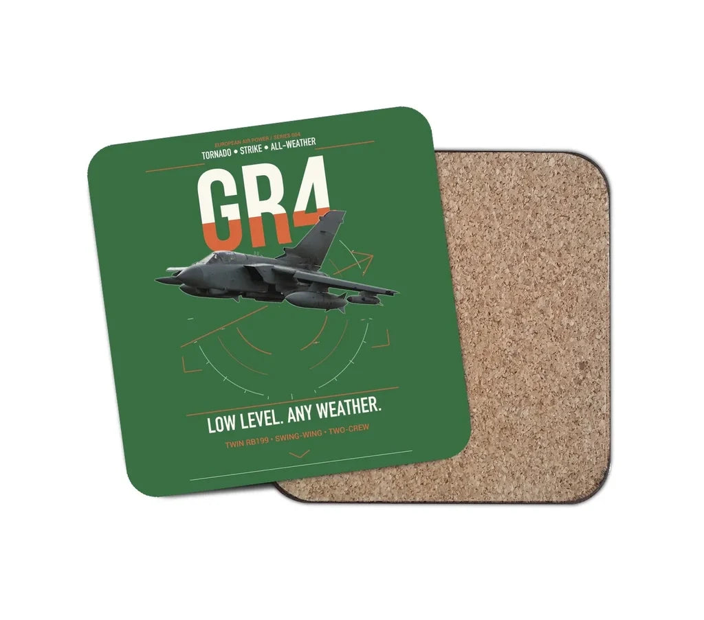 Panavia Tornado GR4 design on green 1 piece coaster
