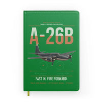 Thumbnail for A-26B Invader design on green notebook