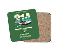 Thumbnail for Boeing 314 Clipper design on green 1 piece coaster