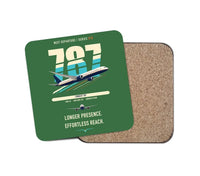 Thumbnail for Boeing 787-10 Dreamliner design on green 1 piece coaster