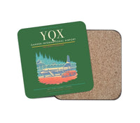 Thumbnail for Gander International Airport (YQX) design on green 1 piece coaster