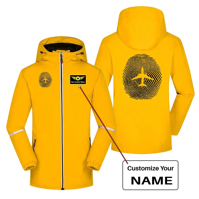 Aviation Finger Print Rain Jacket - view 9