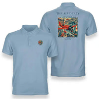Thumbnail for VINTAGE G4025 - The Air Derby - Double-Side Polo T-Shirt design on lightblue