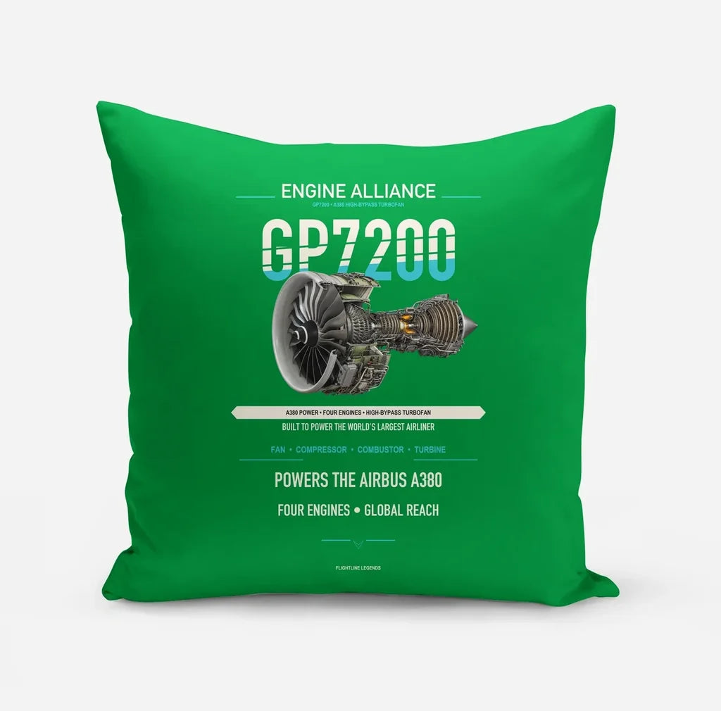 GP7200 design on green pillow