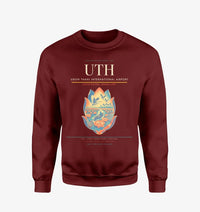 Thumbnail for Udon Thani International Airport (UTH) design on wine red sweatshirt
