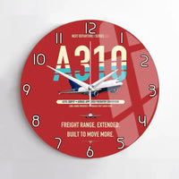 Thumbnail for Airbus A310-300P2F design on red no frame wall clock