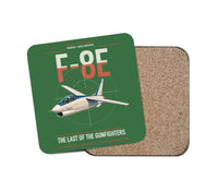 Thumbnail for F-8E Crusader design on green 1 piece coaster