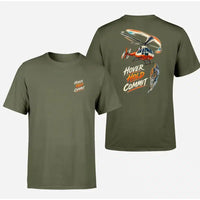 Thumbnail for SIGNAL 589 - Hover Hold Commit - Double-Side T-Shirt design on green army double side t shirt