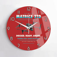 Thumbnail for DJI Matrice 3TD design on red no frame wall clock
