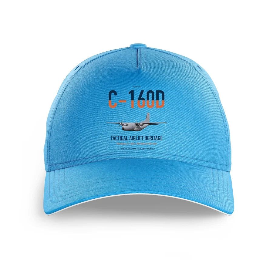 Transall C-160D design on light blue printed hat