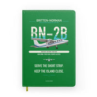 Thumbnail for Britten-Norman BN-2B-26 Islander design on green notebook