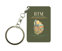 Thumbnail for Bert Mooney Airport (BTM) design on green army key chain