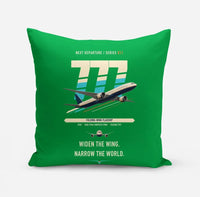 Thumbnail for Boeing 777-9 design on green pillow