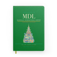 Thumbnail for Mandalay International Airport (MDL) design on green notebook
