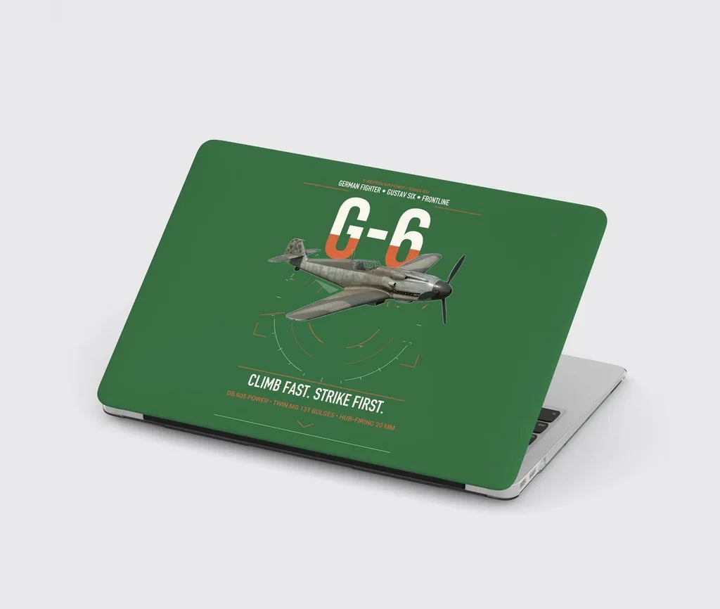 Messerschmitt Bf 109G-6 design on green MacBook case