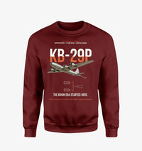 Thumbnail for KB-29P SUPERFORTRESS design on wine red sweatshirt