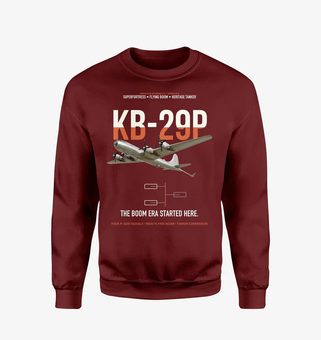 KB-29P SUPERFORTRESS design on wine red sweatshirt