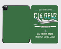 Thumbnail for Cessna Citation CJ4 Gen2 design on green ipad tablet case