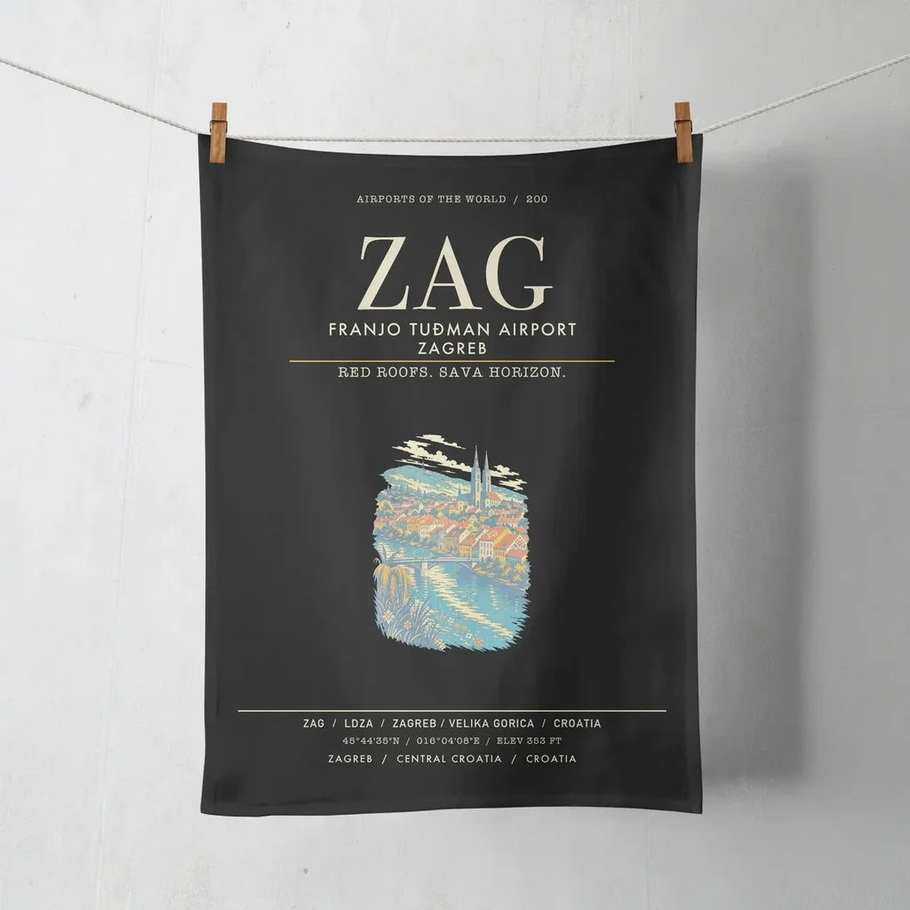 Franjo Tuman Airport Zagreb ZAG - Black