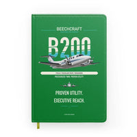 Thumbnail for Beechcraft King Air B200 design on green notebook