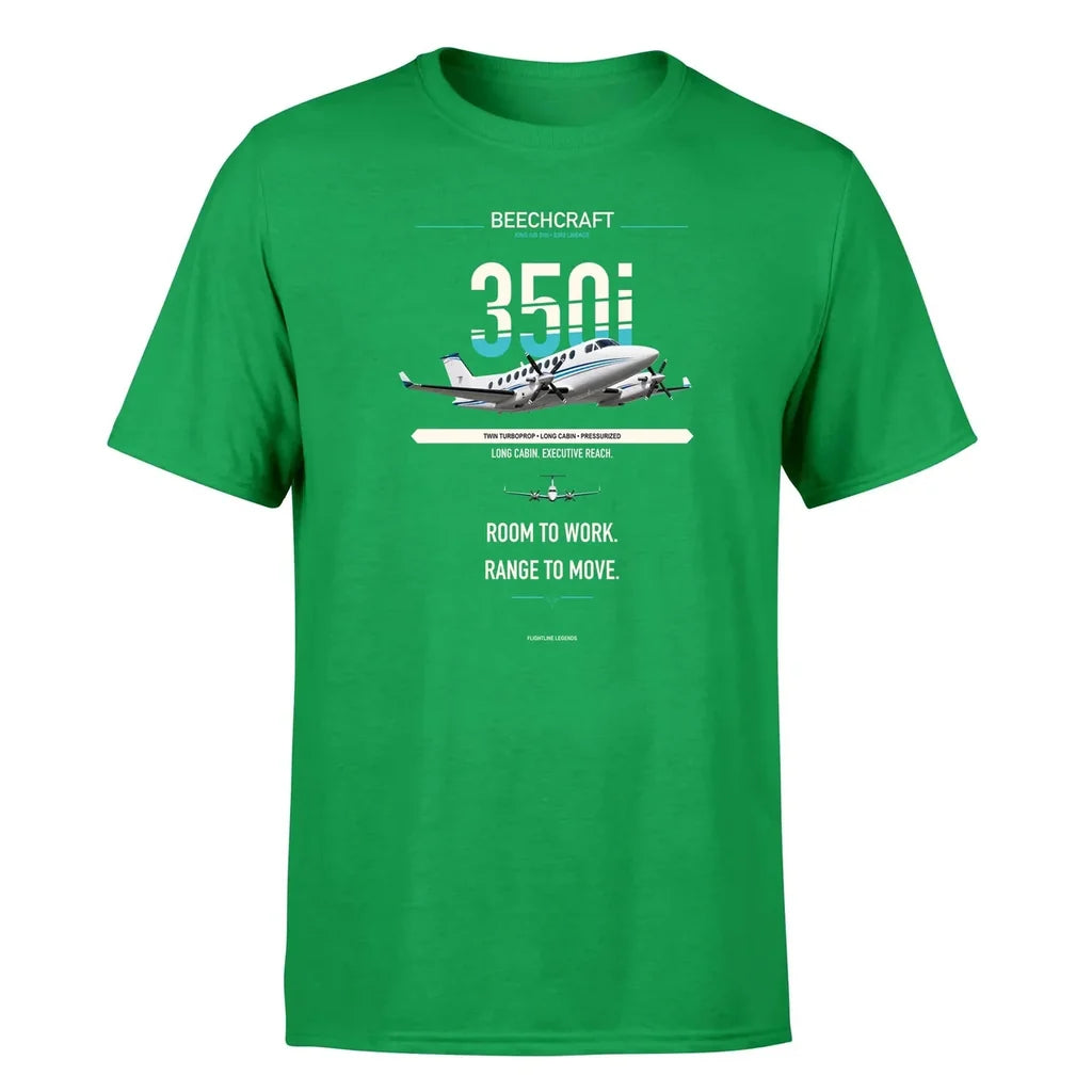 King Air 350i design on green single side