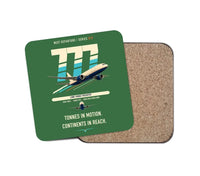 Thumbnail for Boeing 777F design on green 1 piece coaster