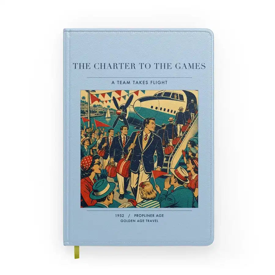 VINTAGE G4103 - The Charter To The Games - Designed Notebooks design on lightblue