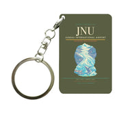 Thumbnail for Juneau International Airport (JNU) design on green army key chain