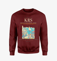Thumbnail for Kristiansand Airport, Kjevik (KRS) design on wine red sweatshirt