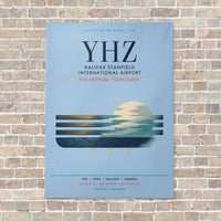 Thumbnail for Halifax Stanfield International Airport YHZ vertical canvas print - no frame - light blue background