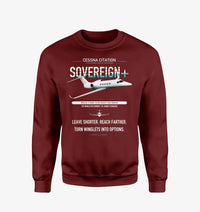 Thumbnail for Cessna Citation Sovereign+ design on wine red sweatshirt