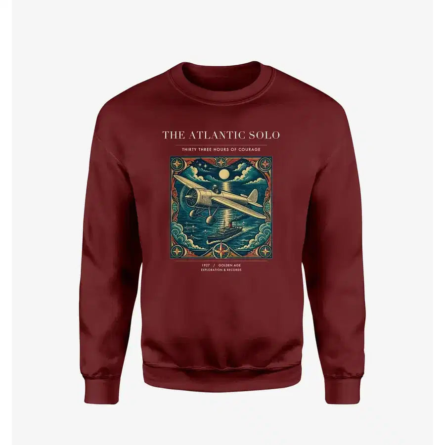 VINTAGE G4018 - The Atlantic Solo - Designed Sweatshirts design on winered