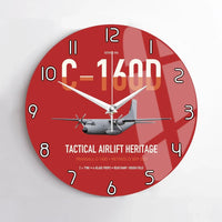 Thumbnail for Transall C-160D design on red no frame wall clock