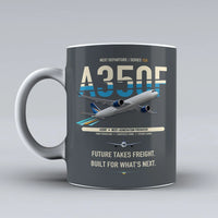 Thumbnail for A350F Mug design on gray airbus