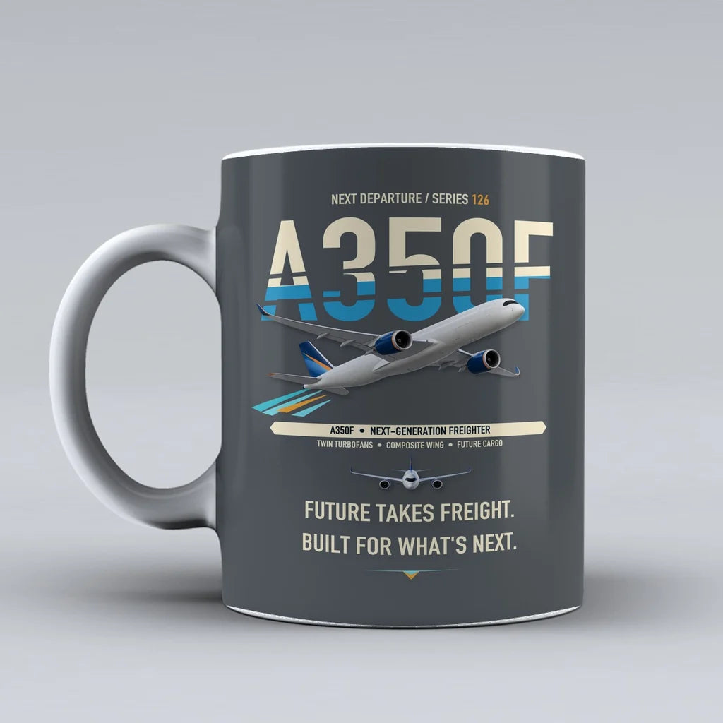 A350F Mug design on gray airbus