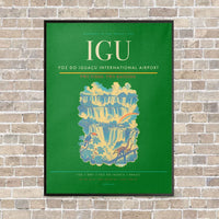 Thumbnail for Foz do Iguaçu International Airport IGU vertical canvas print - framed - green background