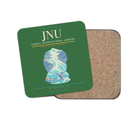 Thumbnail for Juneau International Airport (JNU) design on green 1 piece coaster