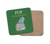 Thumbnail for Gregorio Luperón International Airport (POP) design on green 1 piece coaster